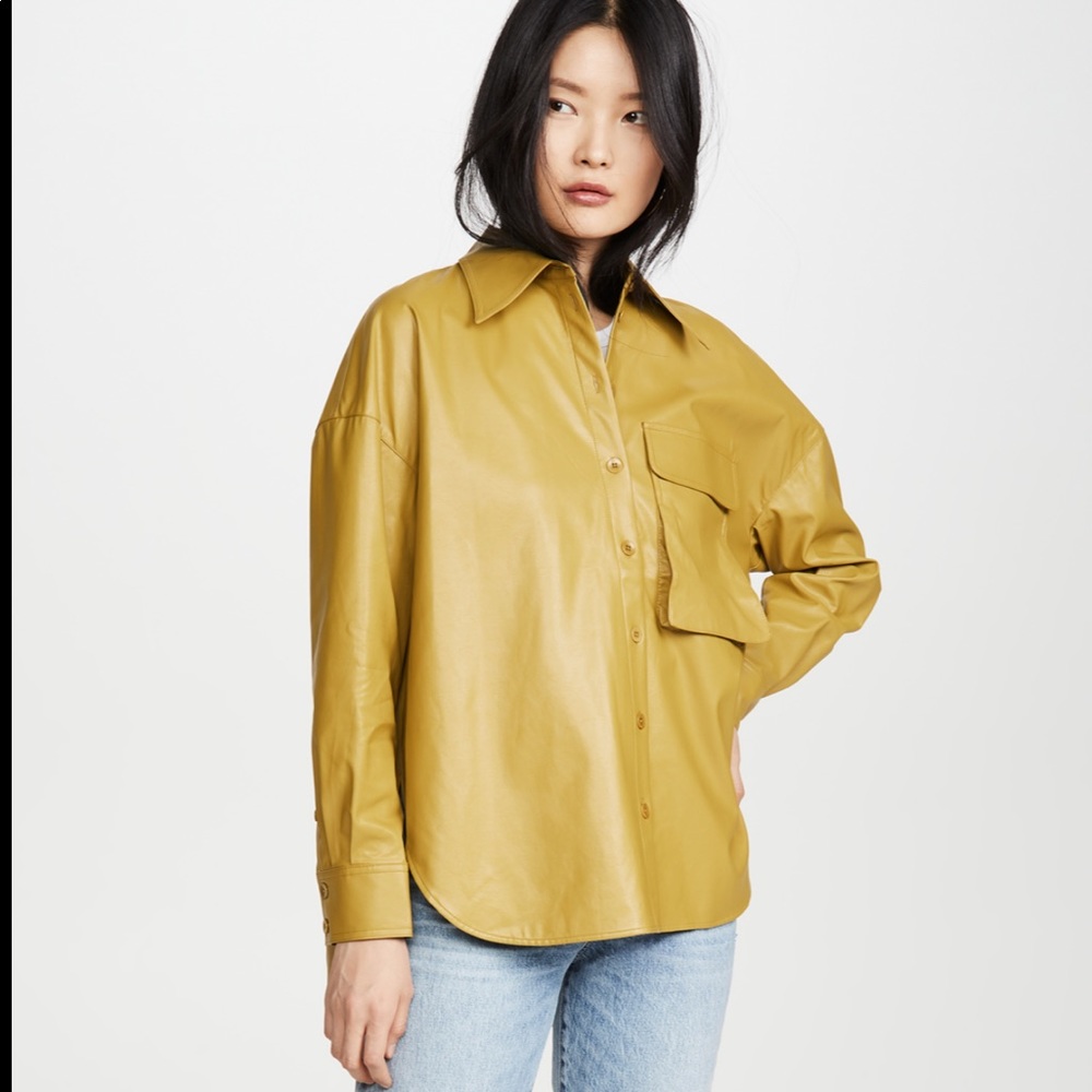 Faux Leather Shirt
